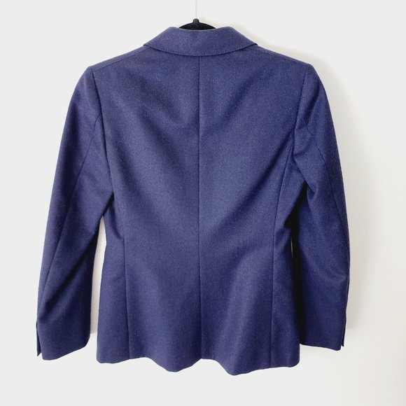 RARE Aquascutum of London - Classic Fitted Virgin Wool Jacket in Blue, Size S - Picture 7 of 9